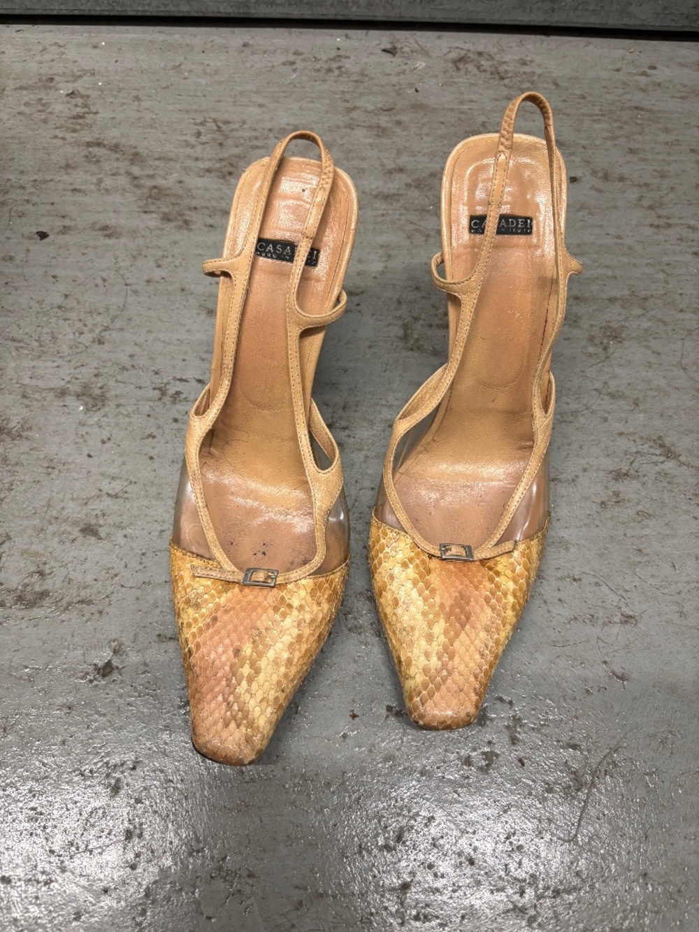 Vintage Casadei 90s Snakeskin Heels Size 10